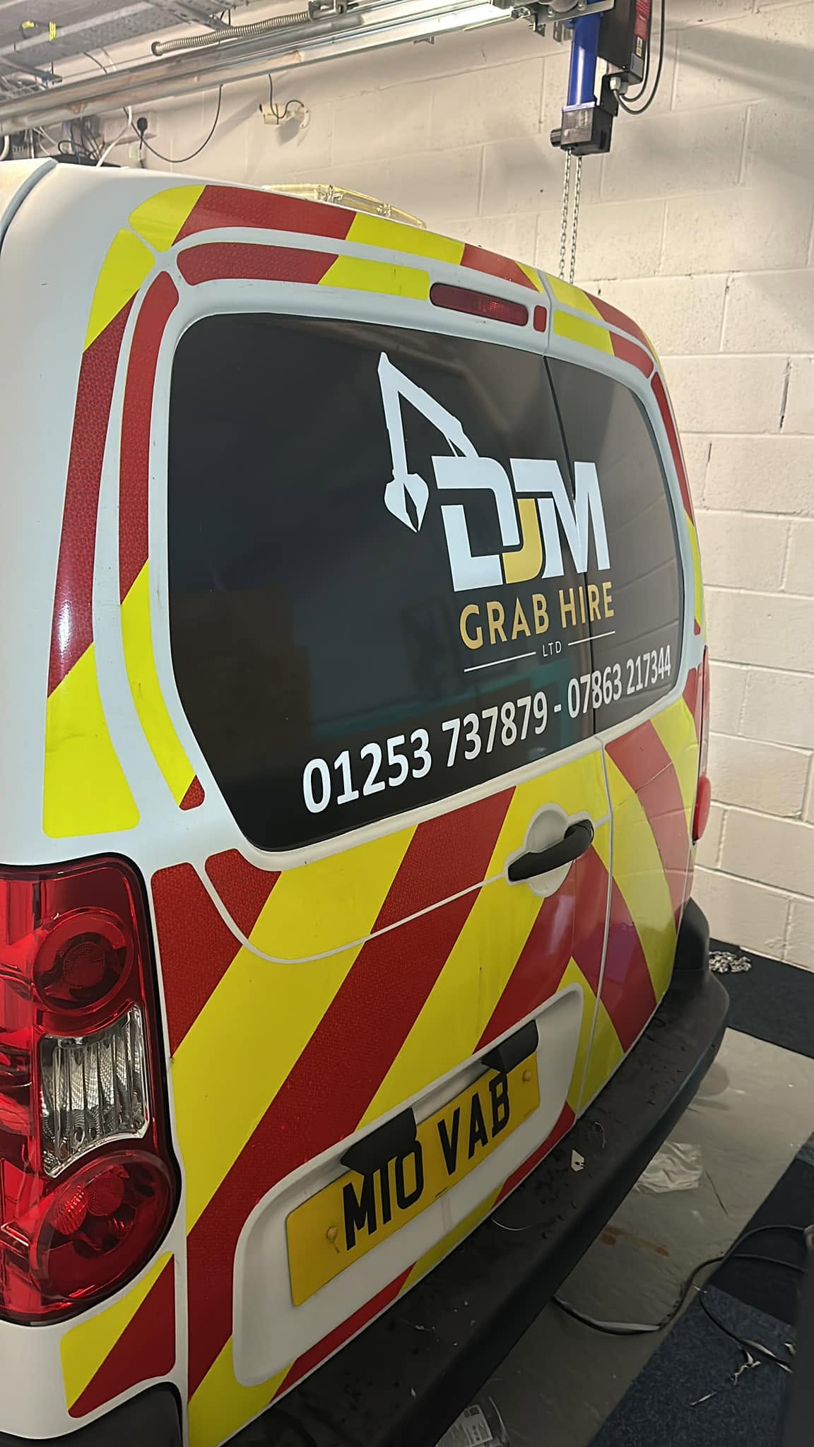 Vehicle graphics applied to a business van by Ashton Signs, Blackpool